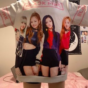 black pink hoodie